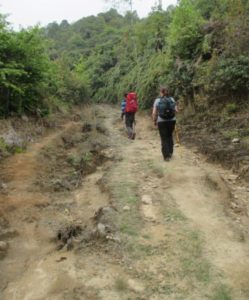 Hiking from Chisapani to Nagarkot - a part of Sundarijal Nagarkot Trek.